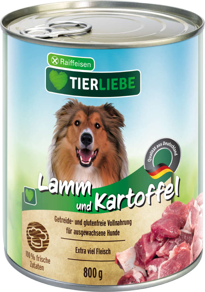 TIERLIEBE Hunde-Nassfutter Lamm und Kartoffel